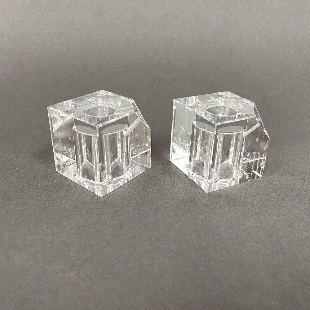 Oleg Cassini Salt and‎ Pepper Shakers Glass without stoppers